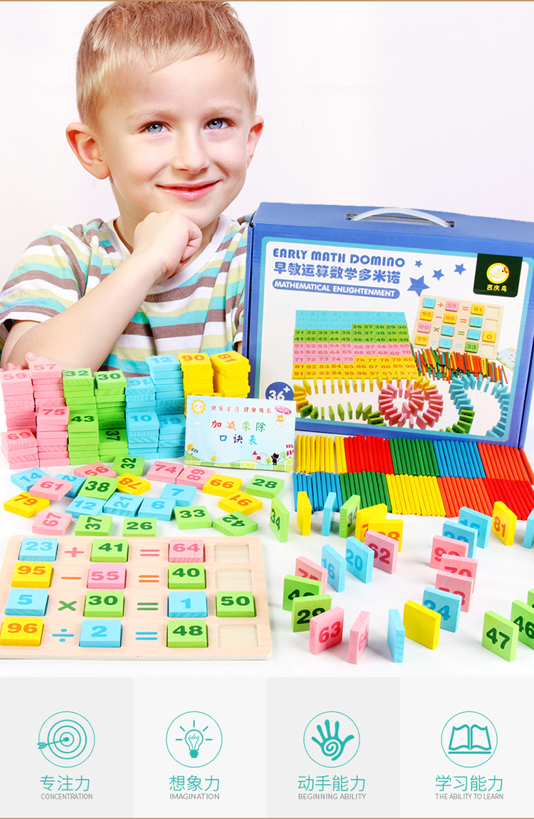 Khối gỗ hai mặt 200 ký tự tiếng Trung domino đồ chơi trẻ em đồ dùng học tập cho bé - Khối xây dựng cửa hàng đồ chơi trẻ em