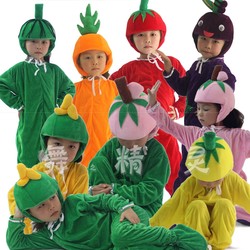 新款儿童卡通西红柿舞蹈衣服胡萝卜亲子演出植物水果蔬菜表演服装