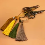 [Доставка SU] Сливы Blossom Ножницы поперечная вышивка ножницы инструмент инструмент инструмент ножницы красочные ножницы ретро скорость кожи