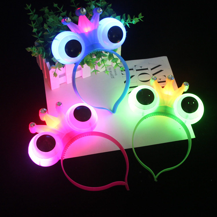 Sparkling Frog Hair Hoop Gala party dress up to blame for a heady night market showdown with a luminous hair hoop toy