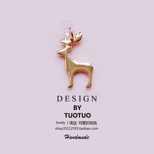 Adorable Rio Tinto's teaway deer cute phone anti-dust plug headphone hole charging port suitable for Apple Huawei