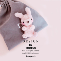 Japan-ROK cute Rabbit Rabbit Twu Twisted Stick Finished Plush Small Rabbit Ultra Cute Cuddle Baby Bub Doll Chest Pin Pin