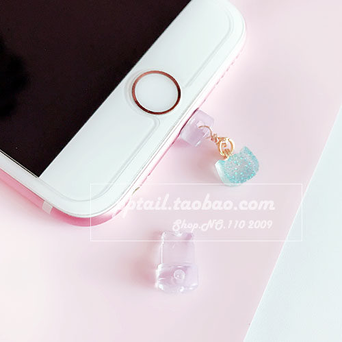 Cute Cat Cell Phone Dust Plug Pendant iPhone 12 Charging Port Typec Hole for Apple 12