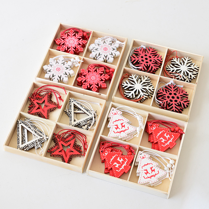 Creative Boxed Snowflake Mini-Christmas Tree Decoration Hanging Accessories Handmade Diy Material Scene Placement Christmas ornaments