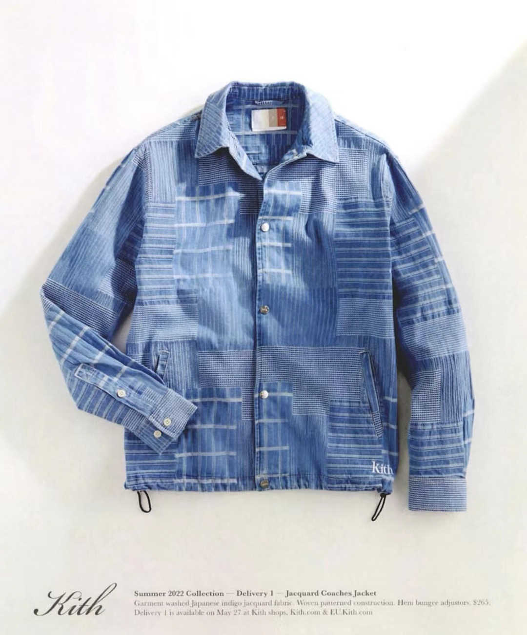 22S/S Kith Japanese Indigo Jacquard Coaches Jacket 