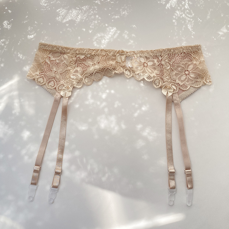 European and American Flesh-Colored Long Stockings, Sexy Lace Garter Belt, Waist Cincher, Garter Clips, Suspender Stockings, Women's Leg Rings, Leg Straps