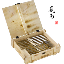 Imported from Germany ZWILLING Shuangli Ren stainless steel tableware steak steak knife and fork 12-piece set of wooden box