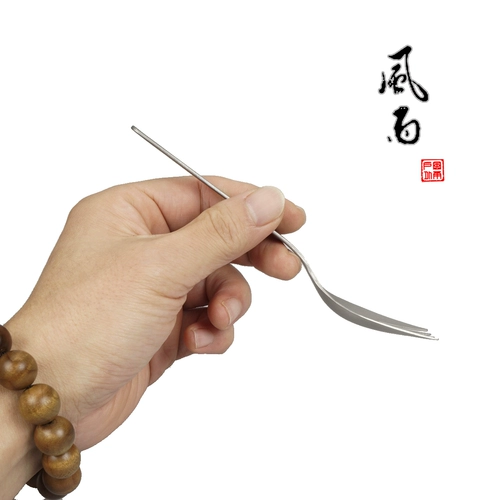 Японский родной снежный пик Xuefeng Titanium Sport Outdoor Wildfill Titanium Fork Spoon Spoon Dableware SCT-125