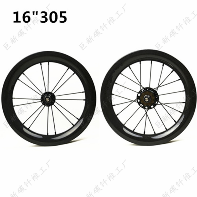 16 16 inch 305 Carbon fiber wheel set Birdy bird cart JAVE Single speed three-speed wheel set retrofit