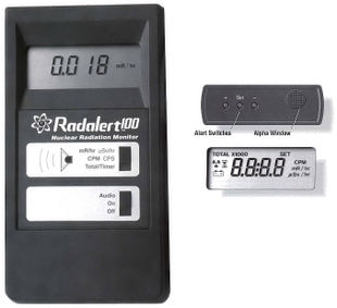 Radalert 100 α β γ and x multifunction radiation measuring instrument radioalarm detector