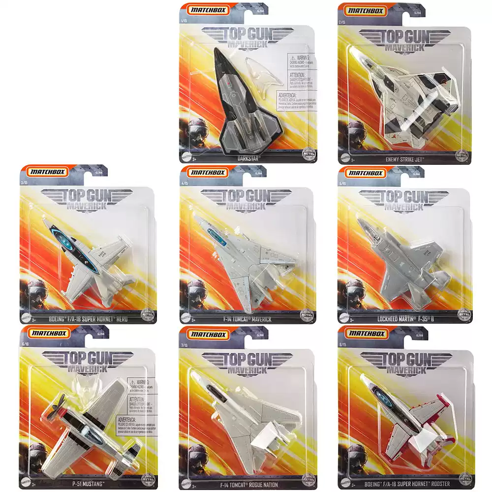 MATCHBOX火柴盒小飞机模型儿童玩具合金仿真男孩直升飞机壮志凌云