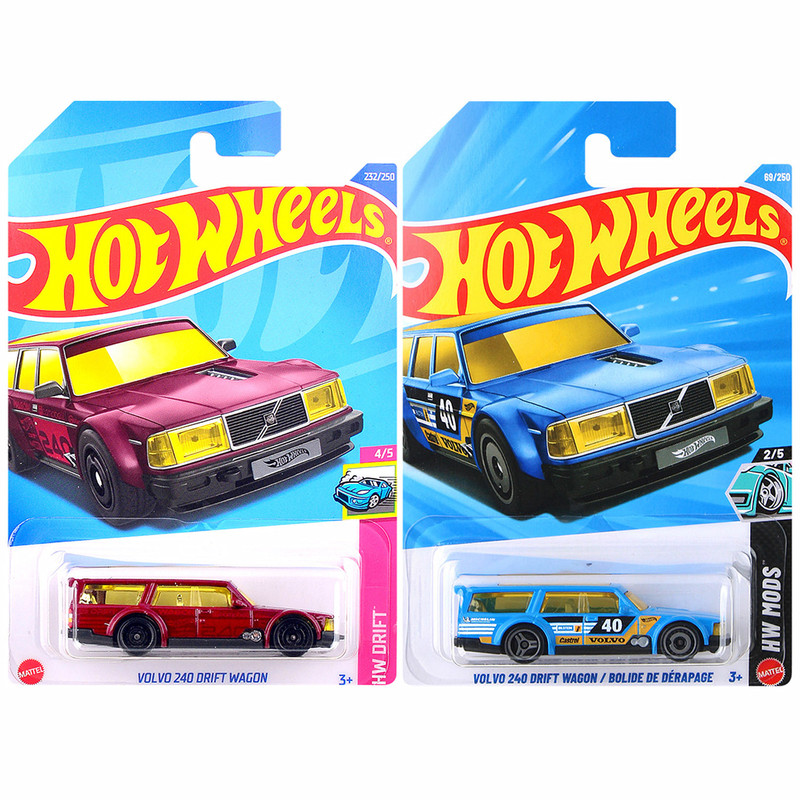 Hot Wheels Hot Little Sports Car Simulation Alloy Car Model Children's Toy Volvo 240 Station Wagon Canister