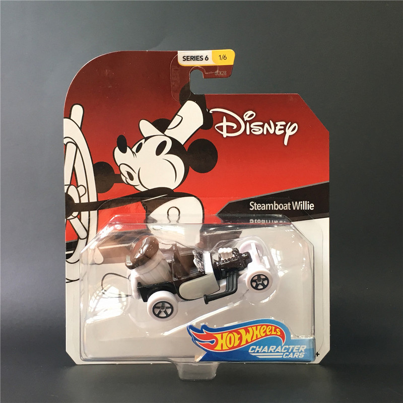 Hot Wheels Disney Character Car Model Toy Willie Steamboat Mickey Mouse Steamboat Willie