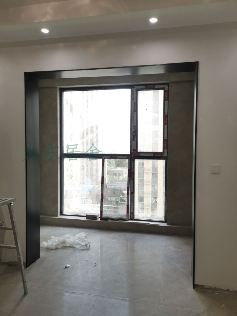 Zhengzhou custom-made stainless steel bag pass set window cover door cover double package single package matte black without fingerprints