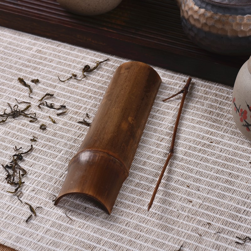 Zen tea is a two-piece set of vintage skin appreciation tea lotus carbonized tea needle tea spoon tea set six gentleman accessories