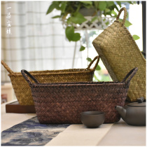 Sea Hay Choreography Containing Basket Fruit Refreshment Containing Basket Family Shop Small Basket Tabletop Finishing Basket Case