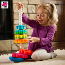 Fat brain American stacked music educational toy rainbow tower Ring 1-2 year old baby Baby Think Tank turn Tower