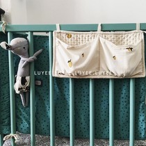Spot) Danish konges slojd crib storage bag bedside lace-up bag multifunctional lemon