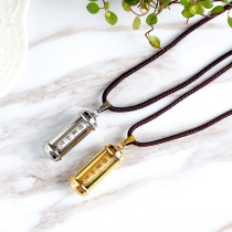 Titanium steel Shurangama mantra pendant Pendant Necklace Body protector Safety charm pendant Cylindrical can put things