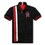 Mùa hè 2018 cực rộng size áo polo nam cộng với phân bón để tăng mỡ 佬 áo quá khổ thêu tay áo ngắn polo trắng