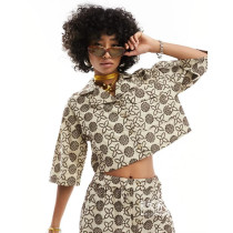 UK 05 04 2024 trend-oriented womens new trendy brand lapel printed comfortable shirt