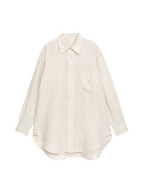 UK 03 25 products ARKET women's dress new collar pure color loose 100 lap shirt