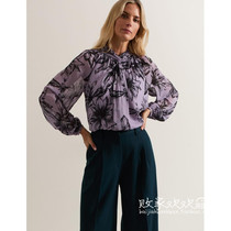 UK 09 02 Famous brand MS womens new fashion printed long-sleeved comfortable and versatile shirt