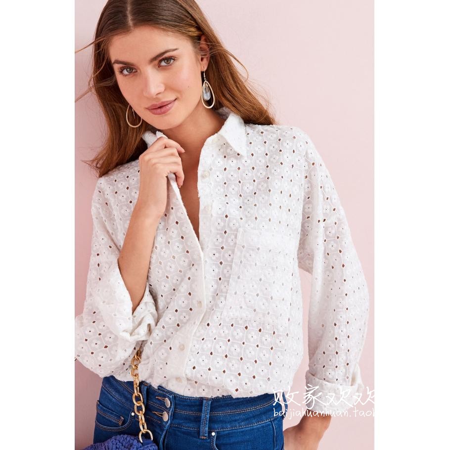 UK 03 11 products NEXT Women's dress new collar pure color comfort 100 Lap Shirt