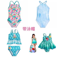 Các cô gái bên ngoài Công chúa nàng tiên cá M Aisa với mũ bơi Xiêm chia áo tắm có mũ bơi bộ đồ bơi xẻ cho bé gái