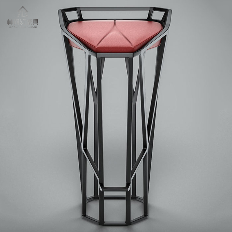 European iron bar chair chair chair chair modern minimal household chair club cafe high bench