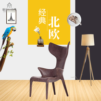 Nordic master design light luxury modern leisure sofa chair glass fiber reinforced plastic high back chair Villa model room armrest chair