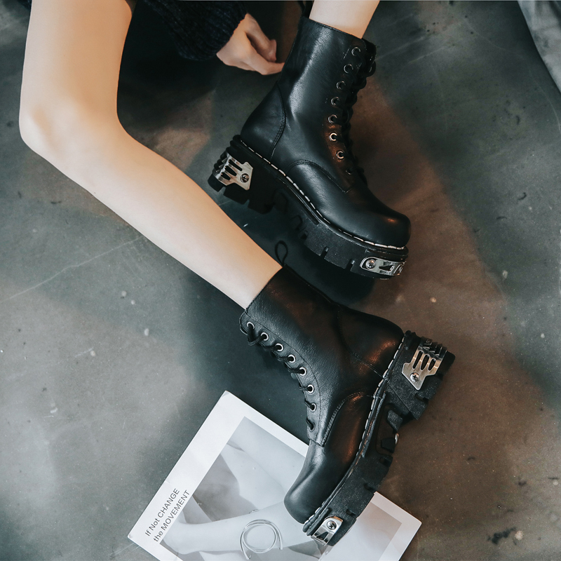 Cowhide Work Boots, Short Boots, Men's High-Top Leather Boots, Motorcycle Stylish Trendy Riding Shoes, Thick-Soled Punk Motorcycle Boots, Martin Boots Cowhide Work Boots, Short Boots, Men's High-Top Leather Boots, Motorcycle Stylish Trendy Riding Shoes, Thick-Soled Punk Motorcycle Boots, Martin Boots