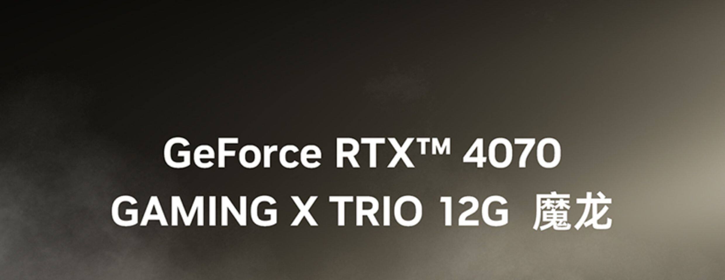 Видеокарта 微星rtx 4070 gaming x trio 12g魔龙游戏设计台式机电脑显卡 MSI