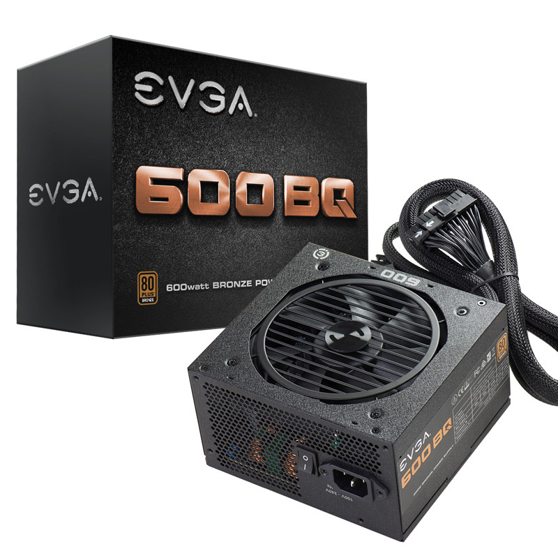 EVGA 600BQ Desktop PC power supply Rated power 600W Bronze half-module PC host computer main case mute