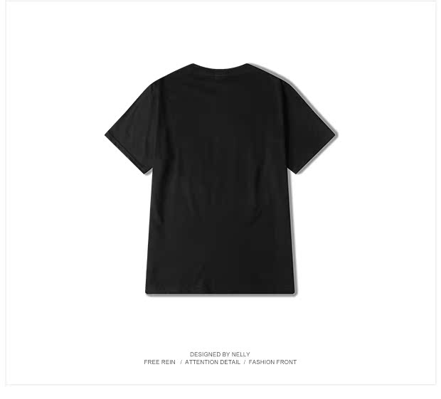 Áo thun trắng nam nữ tay ngắn 2018 hè mới Han Fan cotton retro Hồng Kông hương vị chic sinh viên in từ bi áo thun trơn nam