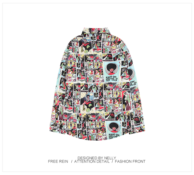 18SS ve áo dài tay áo oversize áo sơ mi cotton rộng rãi áo sơ mi đa năng phong cách thiết kế sơ mi công sở