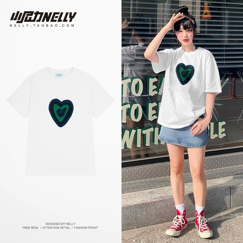 Tide, футболка с коротким рукавом для влюбленных, в американском стиле, большой размер, оверсайз