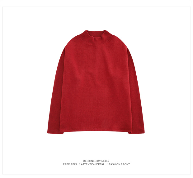 Mùa thu 2018 mới oversize Nhật Bản retro Hàn Quốc của áo len dài tay cổ cao áo len nam và nữ áo nam đẹp