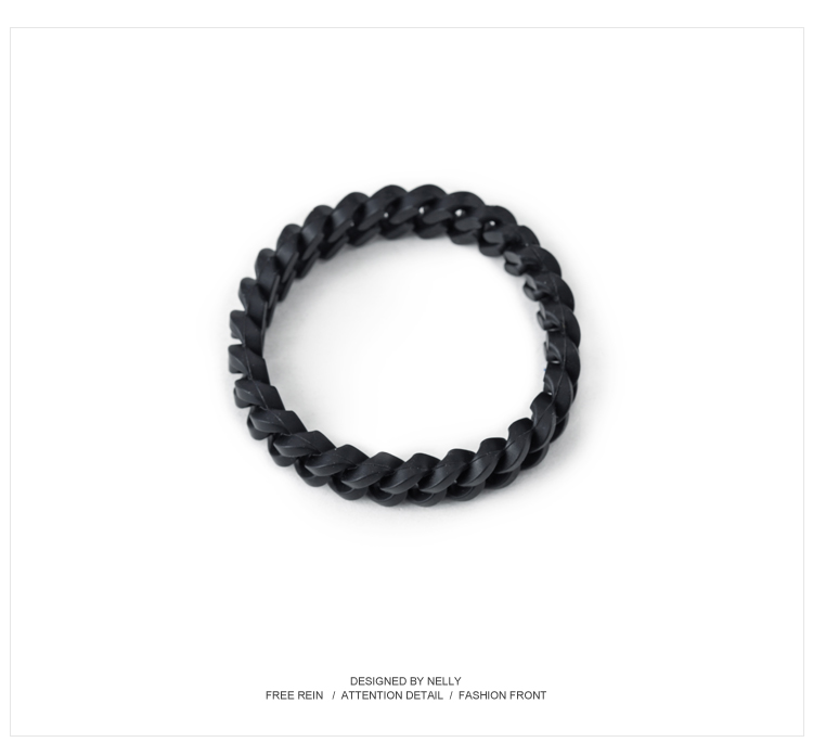 Mỹ gốc thời trang đường phố chuỗi hip hop thời trang đường phố tinh khiết đen bảo vệ môi trường silicone hạt bracelet bracelet bracelet