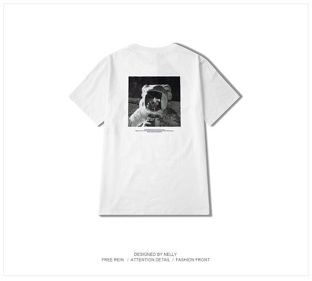 Thương hiệu thời trang đường phố Âu Mỹ Nhật Bản hip hop hiphop áo thun ngắn tay nam truyện tranh lỏng lẻo hip-hop xu hướng 5 tay áo áo thun nam big size