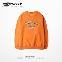 South Korea ulzzang small Nili retro cartoon orange pullover men and women Tide brand clothes loose couple sweater