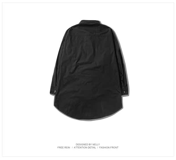 Mùa thu Nhật Bản phong cách Harajuku OVERSIZE màu trẻ trung áo sơ mi trắng bảy điểm tay áo sơ mi trắng nam nữ áo sơ mi kẻ caro