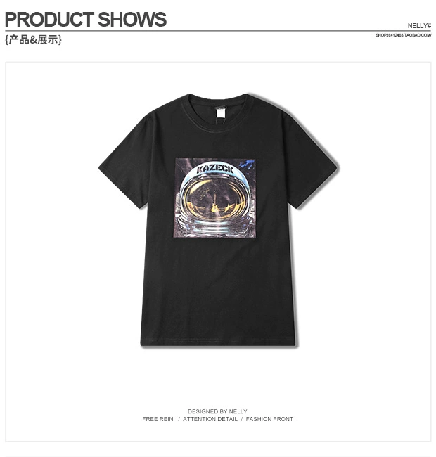 Retro Street Hip Hop Tide Thương hiệu Áo thun tay ngắn nam và nữ Xu hướng mùa hè Áo thun đôi tay nửa kín
