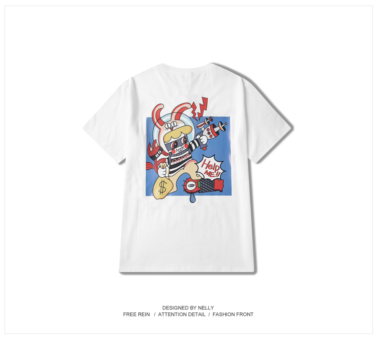Ngắn tay T-Shirt nam graffiti in ấn lỏng kích thước lớn tide thương hiệu hip-hop hồng triều quốc gia mùa hè từ bi hip-hop những người yêu thích áo khoác nam hàng hiệu
