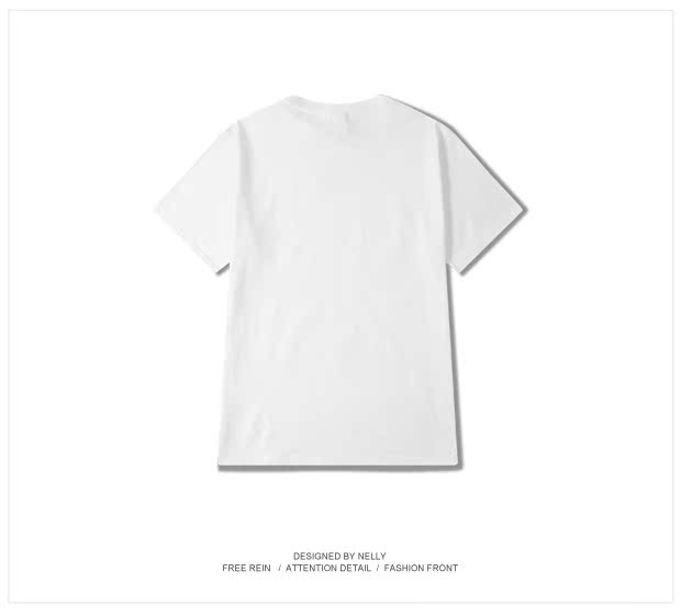 Áo thun nam và nữ đường phố ngắn tay cổ tròn rộng thể thao cotton áo thun XL thẻ thủy triều nửa nam tay hoạt hình mùa hè áo thun nam tay ngắn đen