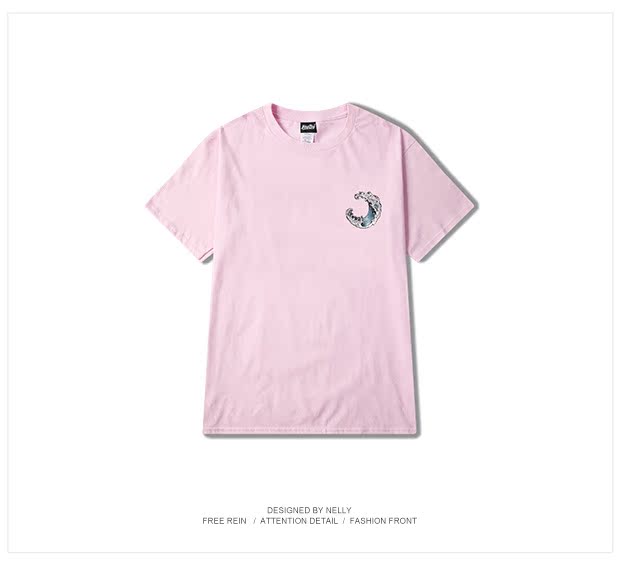 Xu hướng sáng tạo đường phố châu Âu và Mỹ sáng tạo tay áo ngắn hip hop thể thao cotton giản dị Áo thun nam và nữ cặp đôi hip-hop quần jean nam