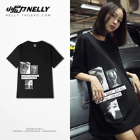 Nhật Bản retro in thư đường phố cao thương hiệu rap phong cách Harajuku lỏng hip hop in áo thun nam tay áo ngắn 	áo thun nam body