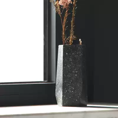 Mud thinking country angular vase terrazzo cement simple Nordic life design flower creative girlfriend gift