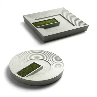 Gift creative novelty water concrete yard cement multi-purpose container Moss bonsai withered simple landscape ornaments