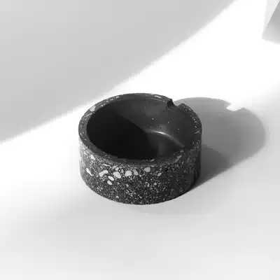 Office living room ashtray terrazzo cement ashtray personality creative original design bedroom round ashtray